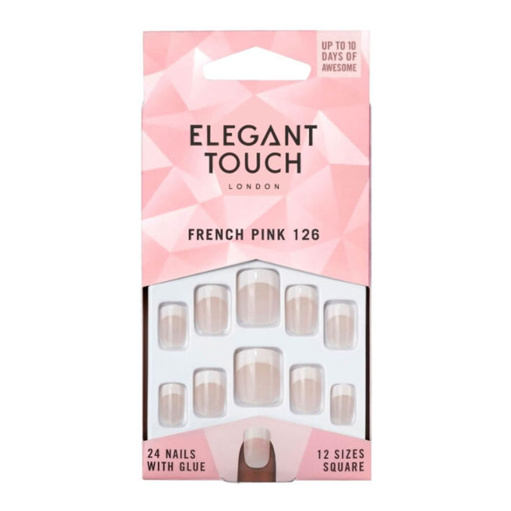 'French Pink' Fake Nails - 126 S