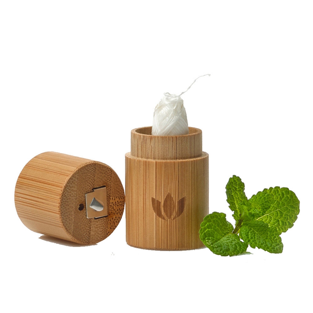 Fil dentaire 'Bamboo Case' - 2 Pièces