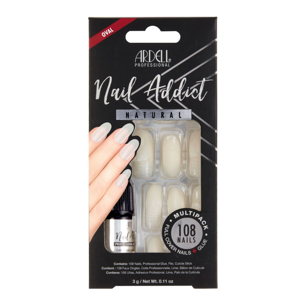 'Nail Addict' Fake Nails - Natural Oval