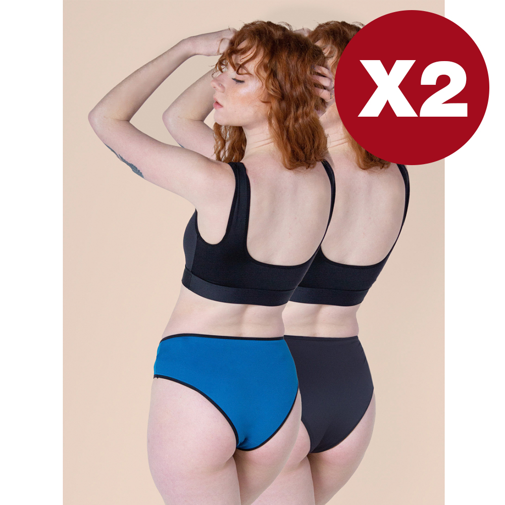 Slips Menstruels 'Carla Abundant Flow' pour Femmes - 2 Pack