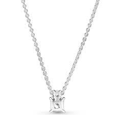 Women's 'Sparkling Collier Round & Square' Necklace