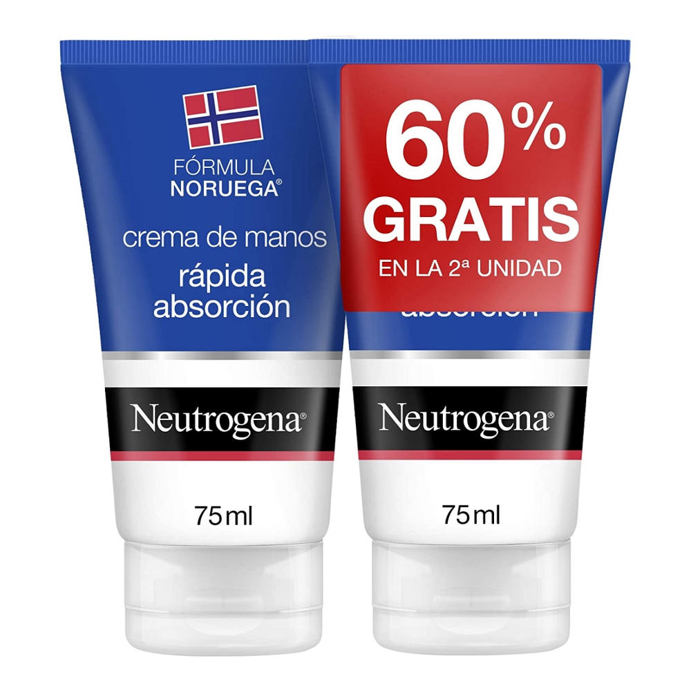 Crème pour les mains 'Fast Absorption' - 75 ml, 2 Pièces