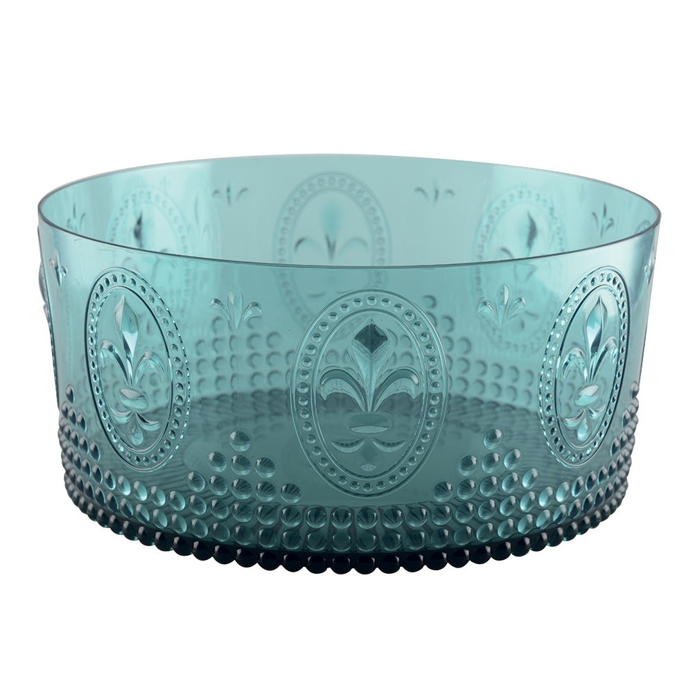 Turquoise Acrylic Salad Bowl 26 Cm
