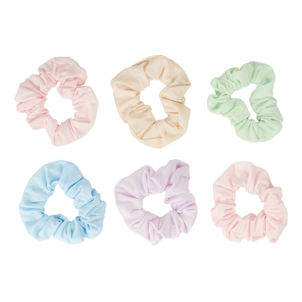 'Pastel Scrunchies' Hair Tie Set - 6 Pieces
