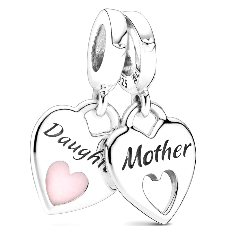 Women's 'Mother And Daughter Hearts' Charm