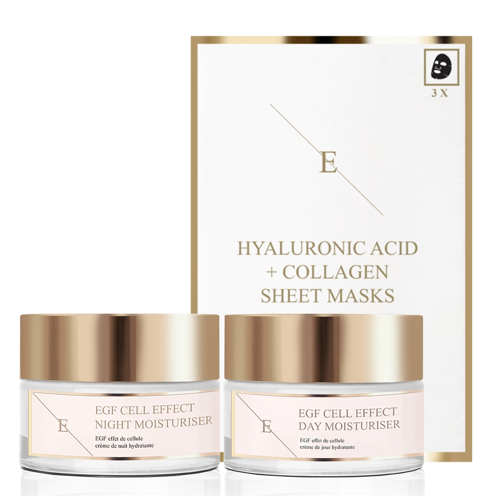 Coffret de soins de la peau 'EGF Cell Effect + Hyaluronic Acid & Collagen' - 3 Pièces