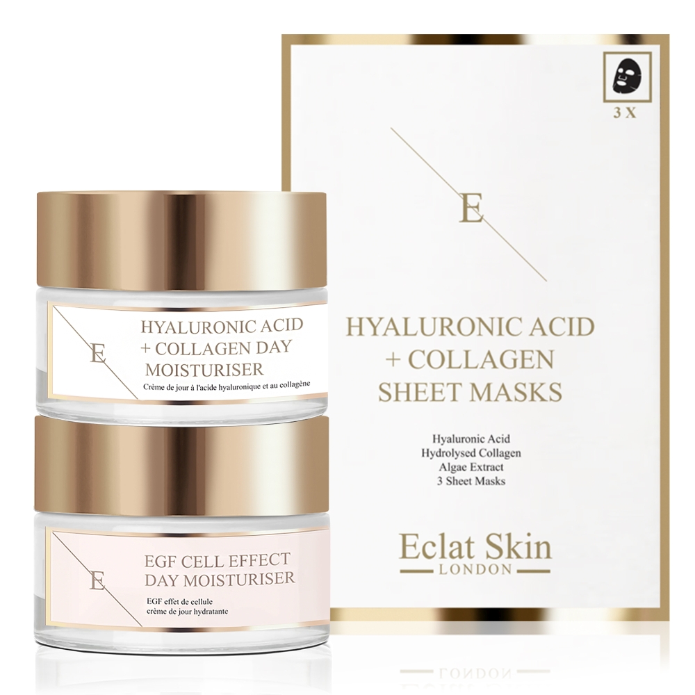 'EGF Cell Effect + Hyaluronic Acid & Collagen' Hautpflege-Set - 3 Stücke