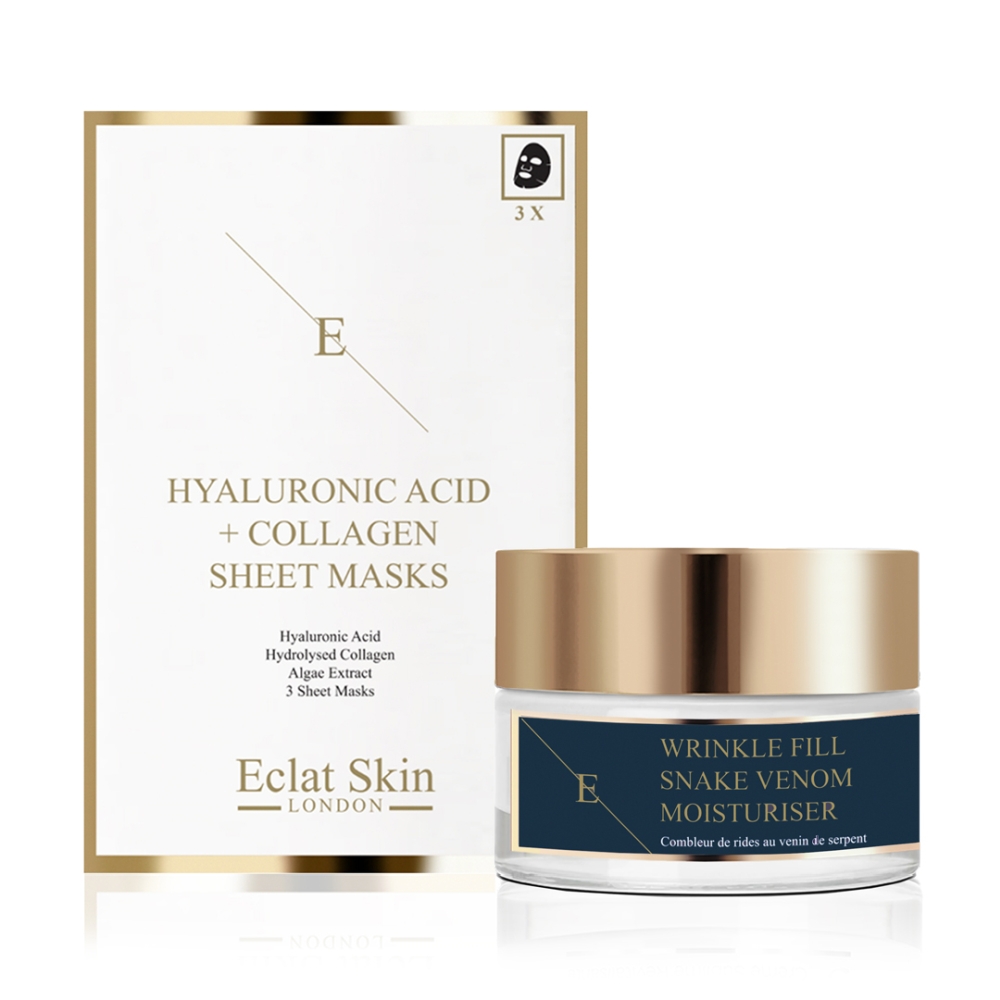 Hydratant, Masque en feuille 'Snake Venom + Hyaluronic Acid & Collagen'