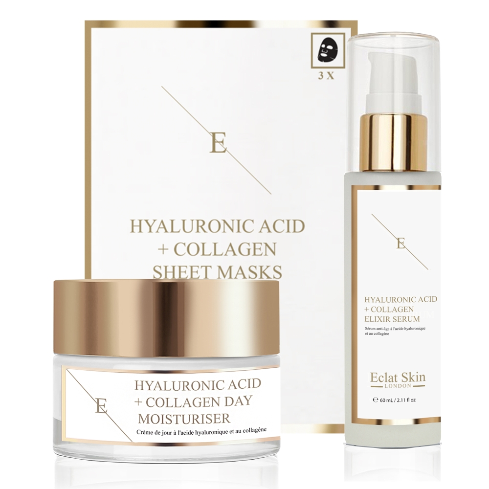 Coffret de soins de la peau 'Hyaluronic Acid & Collagen Amino Acids' - 3 Pièces