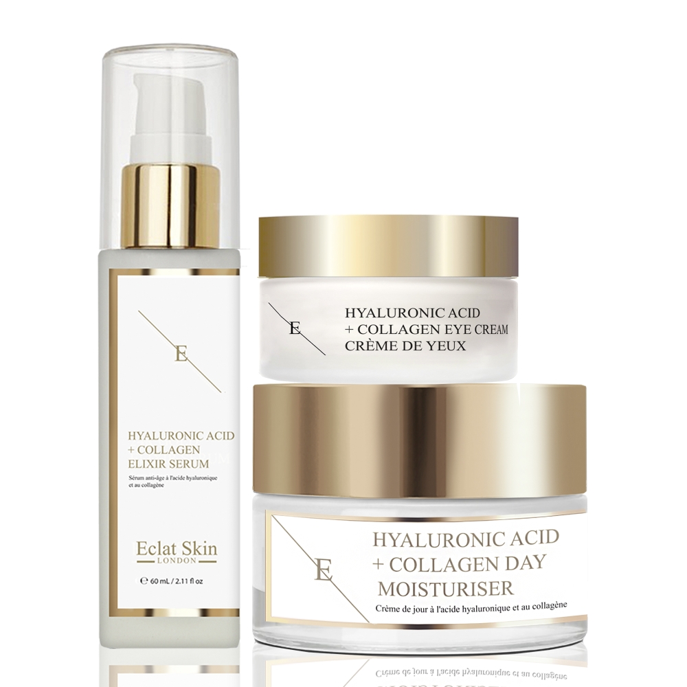 Coffret de soins de la peau 'Hyaluronic Acid & Collagen Pro Age + Collagen Amino Acids' - 3 Pièces