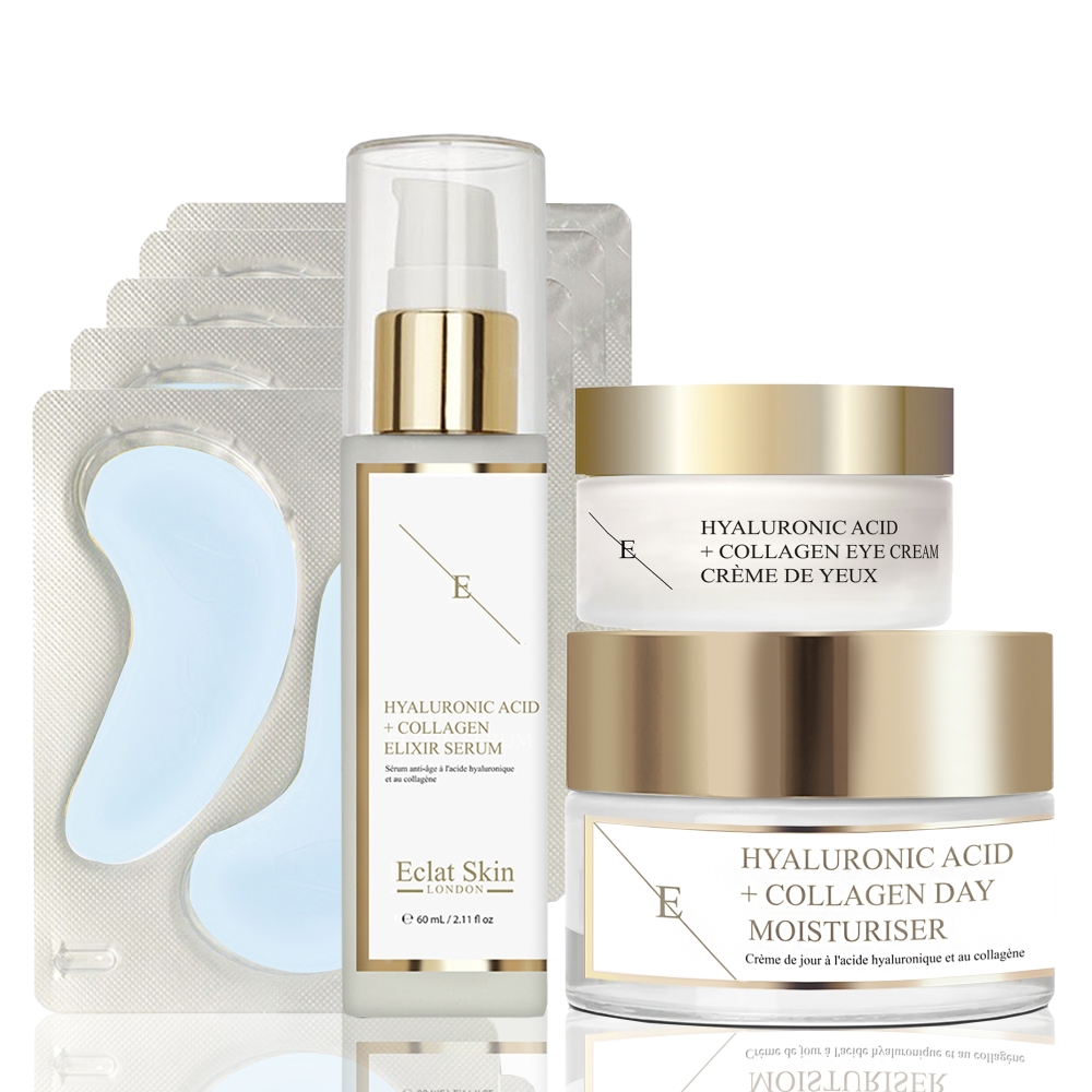 Coffret de soins de la peau 'Hyaluronic Acid & Collagen Pro Age + Collagen Amino Acids' - 4 Pièces