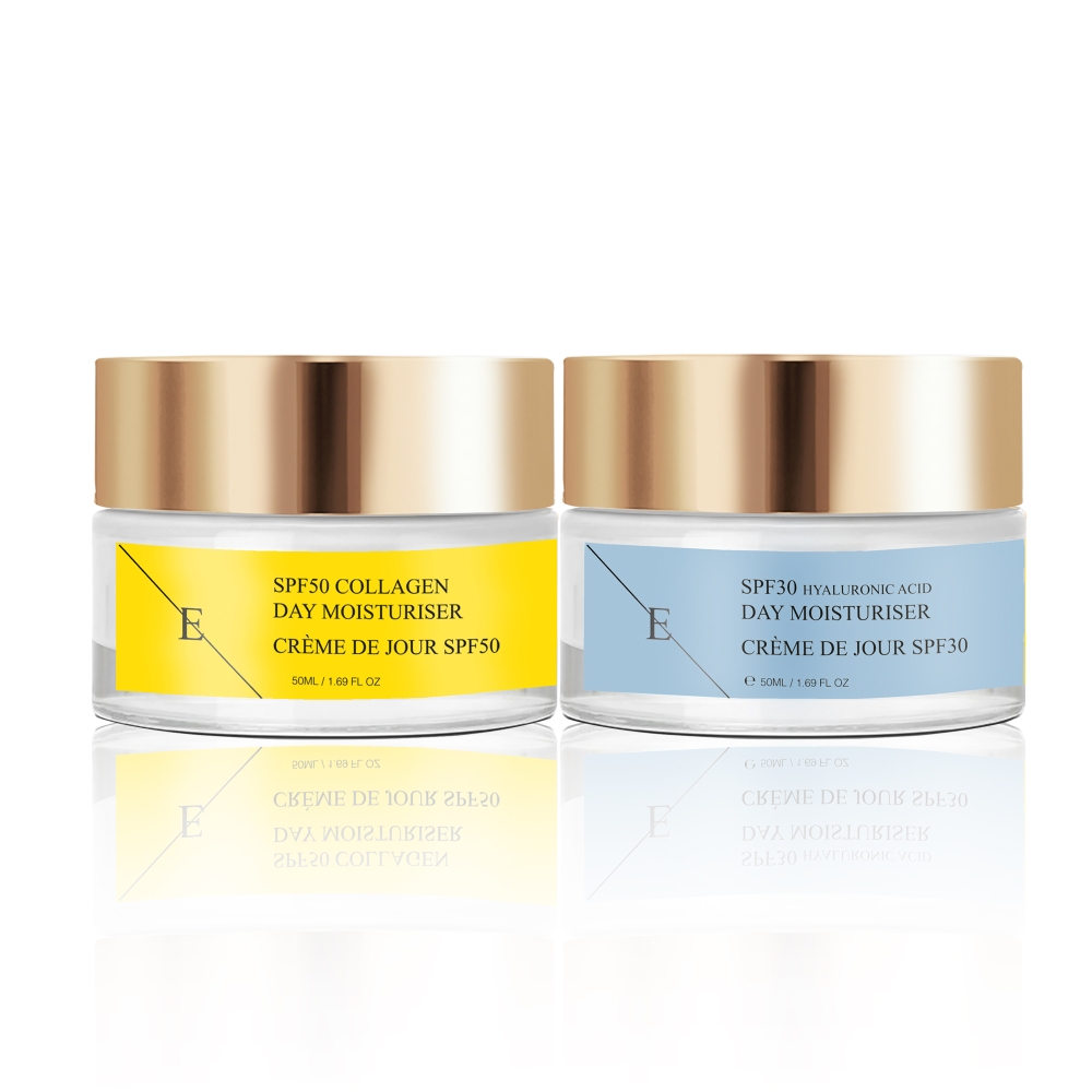 Crème de jour 'Collagen SPF50 + Hyaluronic Acid SPF30' - 50 ml, 2 Pièces
