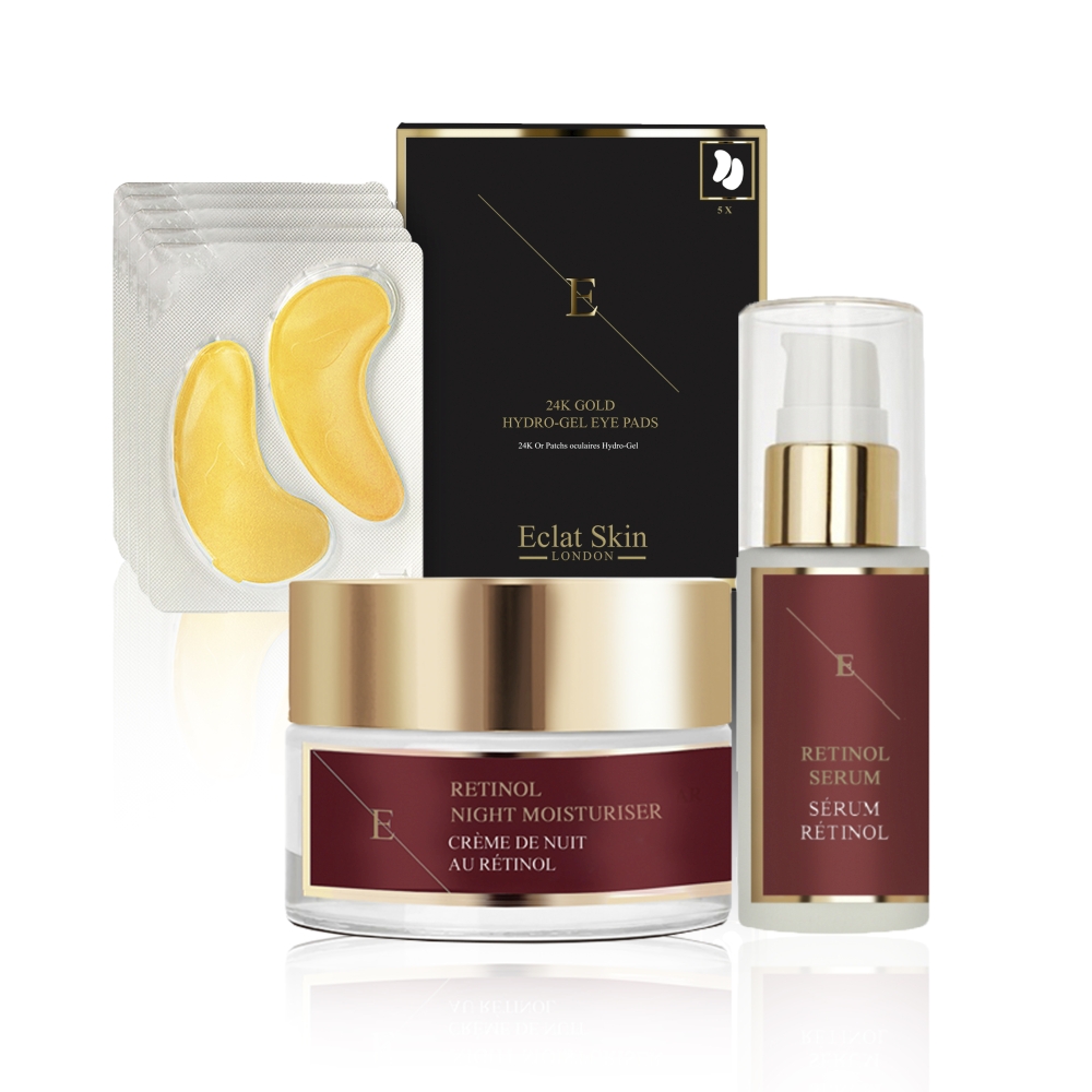 Coffret de soins de la peau 'Retinol Collagen + 24K Gold' - 3 Pièces