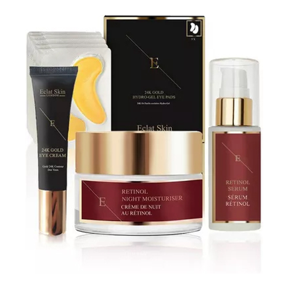 Coffret de soins de la peau 'Retinol Collagen + 24K Gold' - 4 Pièces