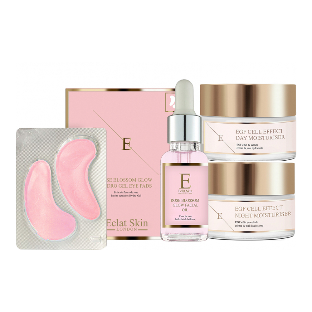 Coffret de soins de la peau 'EGF Cell Effect + Rose Blossom' - 4 Pièces