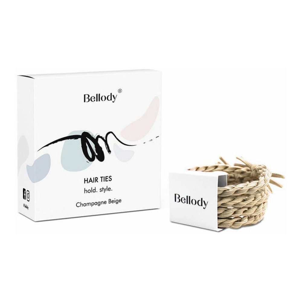 'Original' Hair Tie Set - Champagne Beige 4 Pieces