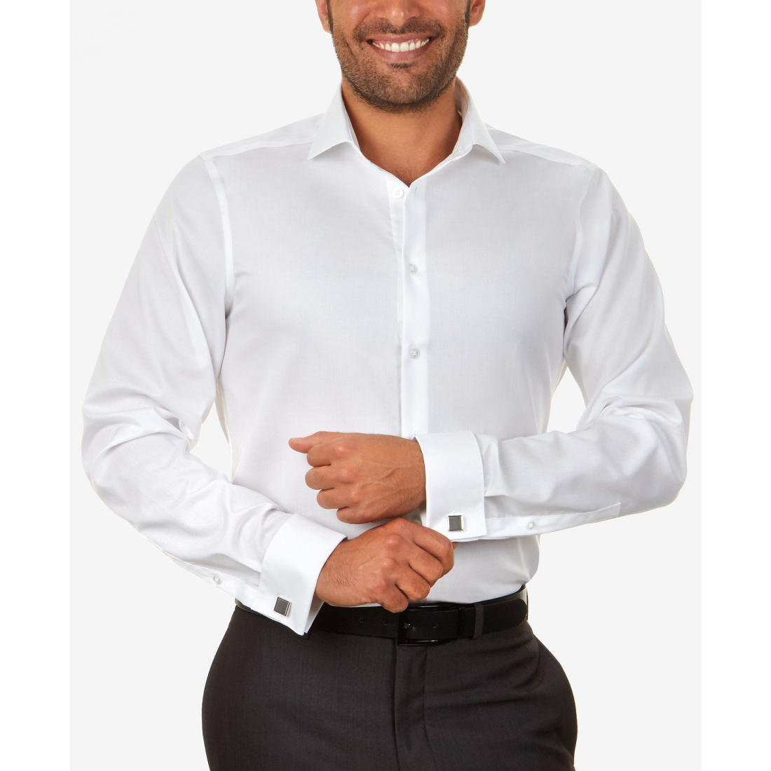 Men's 'Non-Iron Performance Herringbone French Cuff' Shirt
