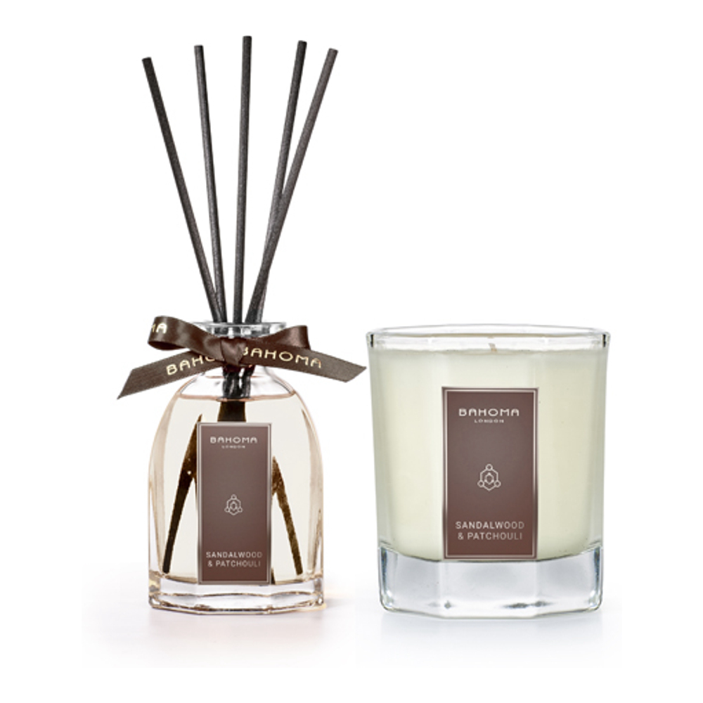 Ensemble bougie et diffuseur 'Octagon Medium' - Sandalwood & Patchouli 2 Pièces