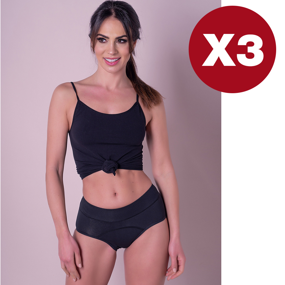 Slips Menstruels 'Indigo - Light Flow' pour Femmes - 3 Pièces