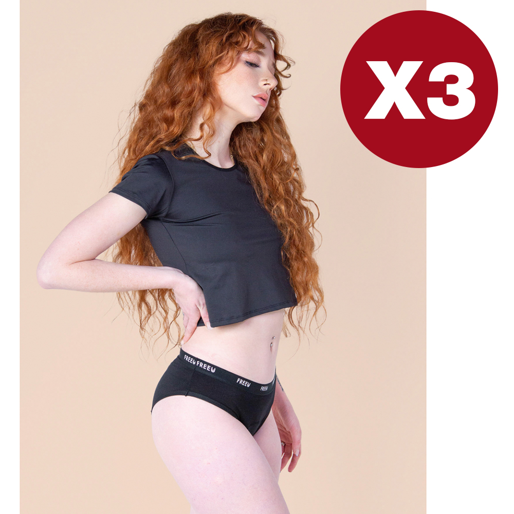 Slips Menstruels 'Abundant Flow' pour Femmes - 3 Pièces
