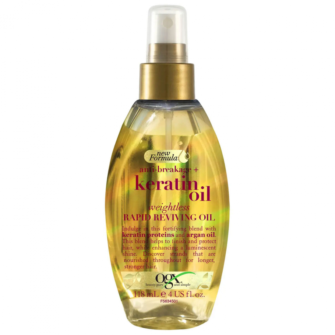 'Anti-Breakage+ Keratin Weightless Rapid Reviving' Hair Oil - 118 ml
