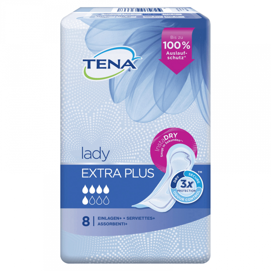 'Extra Plus' Incontinence Pads - 8 Pieces