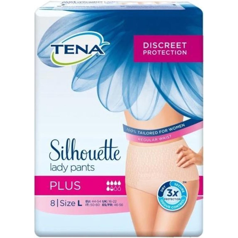 'Silhouette - Size L' Incontinence Pads - 8 Pieces