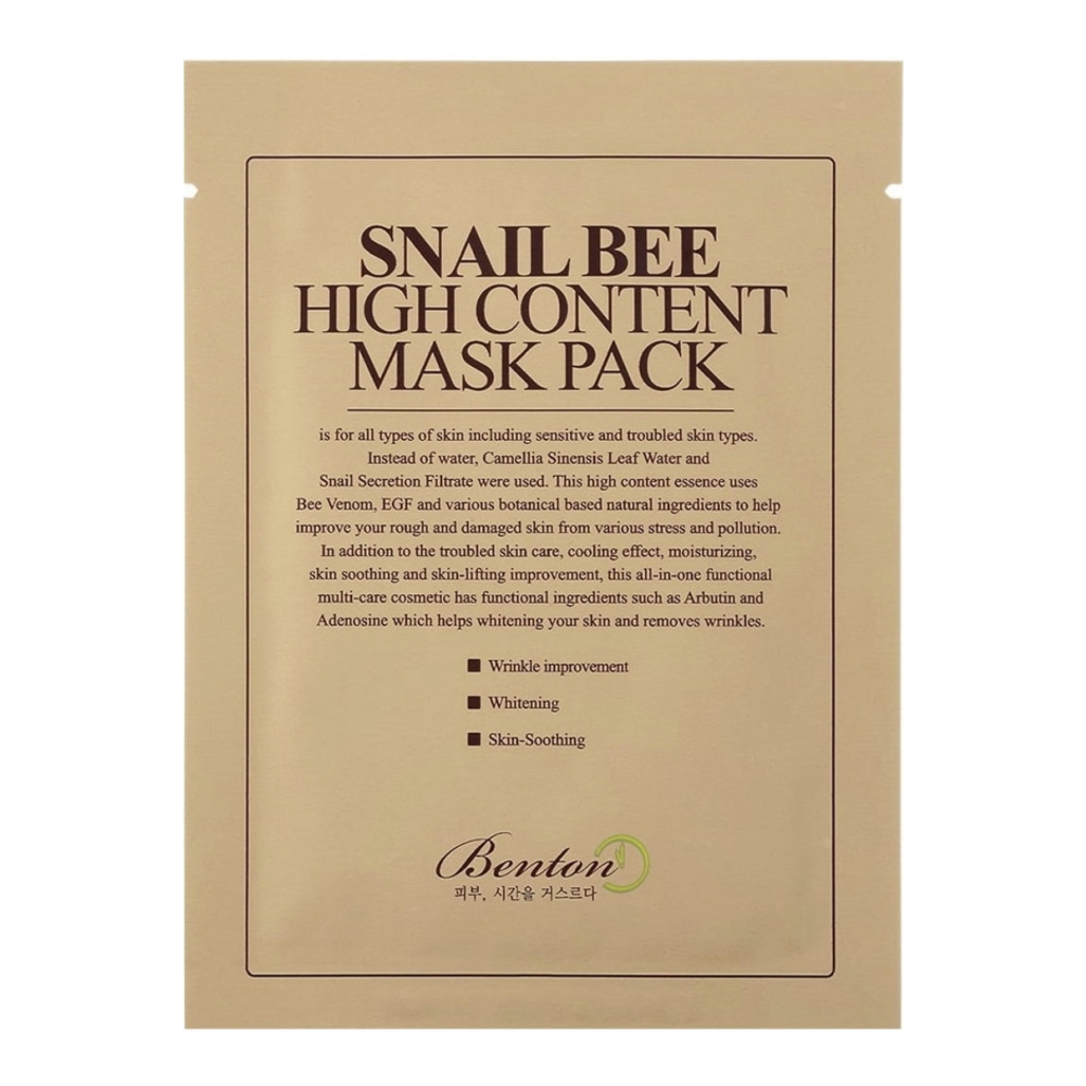 Masque visage 'Snail Bee High Content' - 20 ml