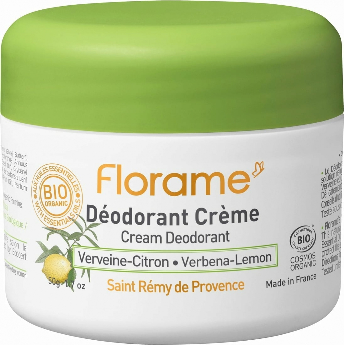 Déodorant crème 'Lemon Verbena' - 50 g