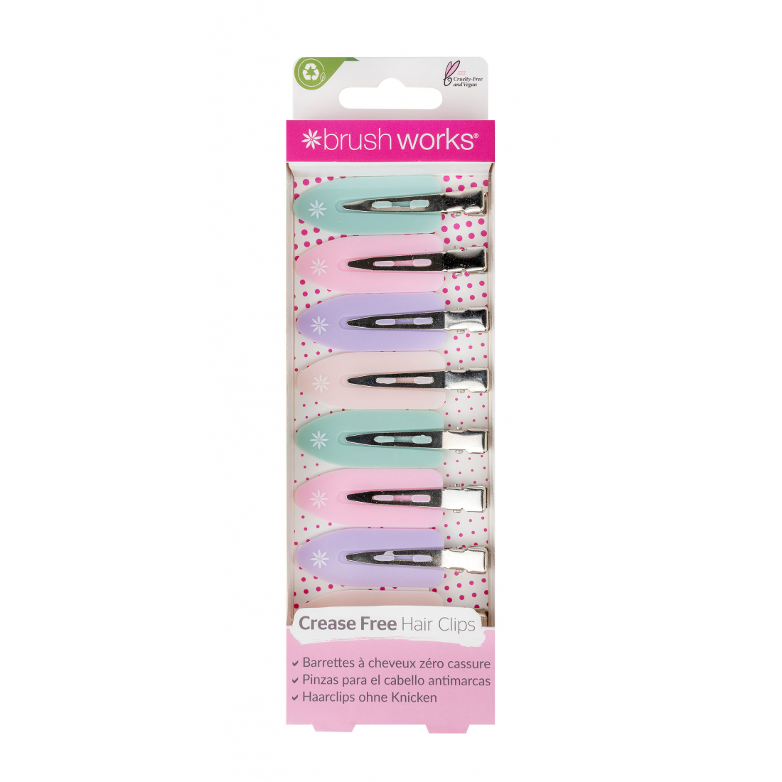 Set de barrettes à cheveux 'No Crease' - 8 Pièces