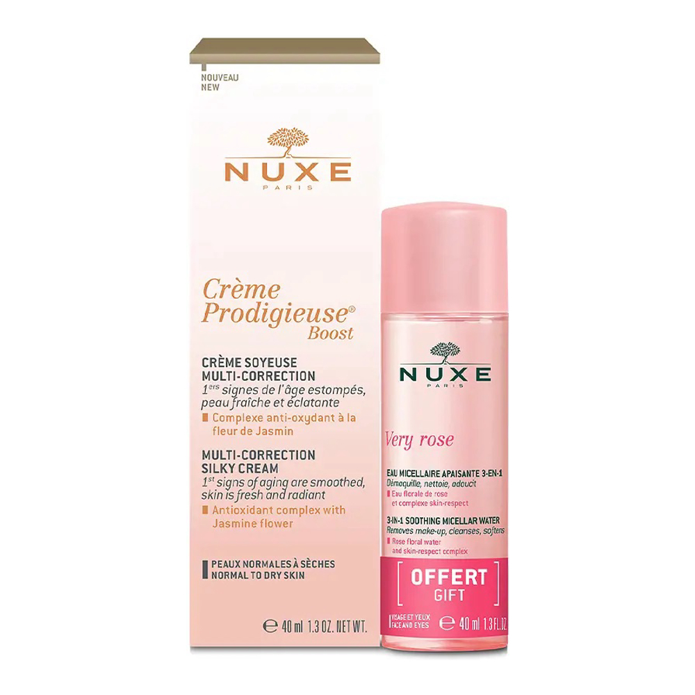 'Crème Prodigieuse Boost Crème Soyeuse & Very Rose' SkinCare Set - Normal to dry skin, 2 Pieces