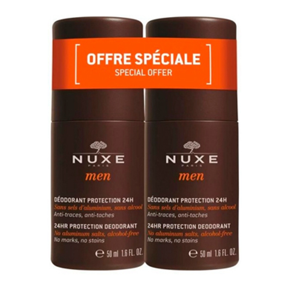 Men Duo Déodorants Protection 24H - 50 ml, 2 Pièces