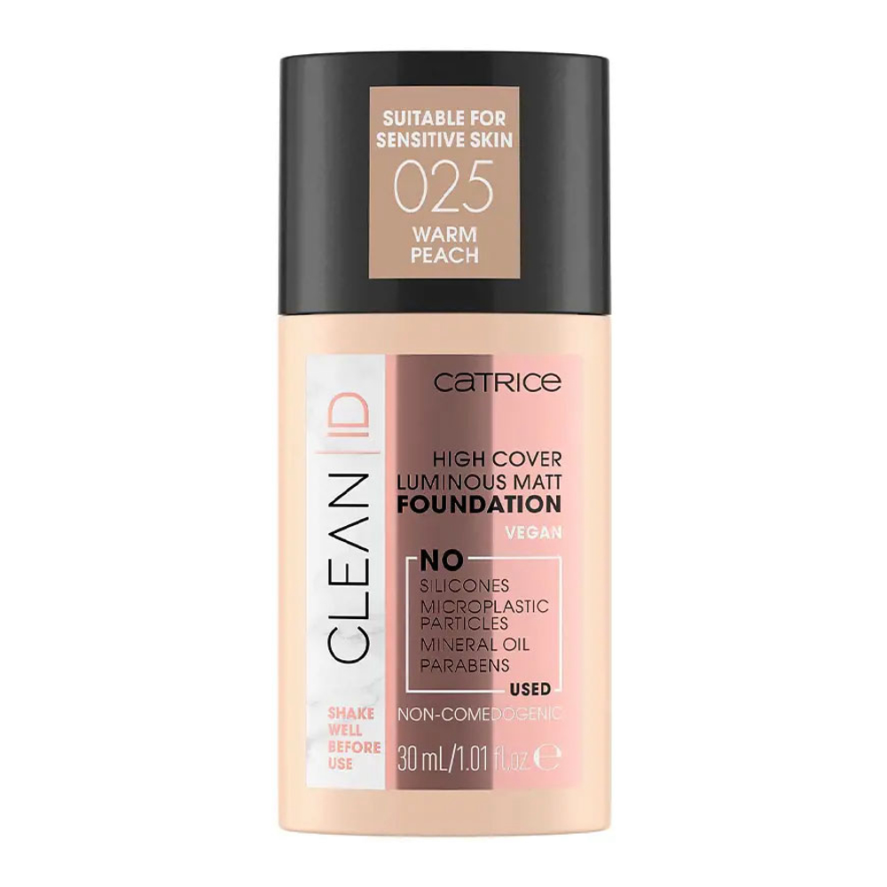 Fond de teint 'Clean ID High Cover Luminous' - 025 Warm Peach 30 ml 30 ml