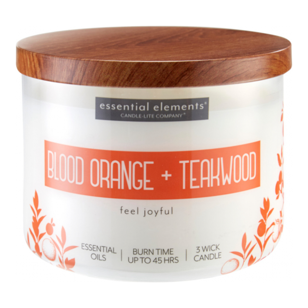 'Blood Orange & Teakwood' Scented Candle - 418 g