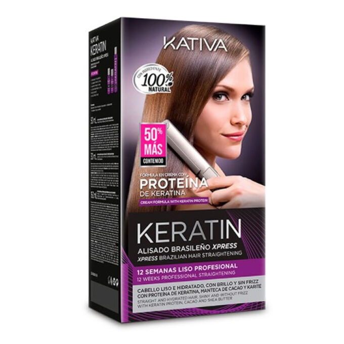 Set de lissage des cheveux 'Keratin Brazilian Xpress' - 3 Pièces