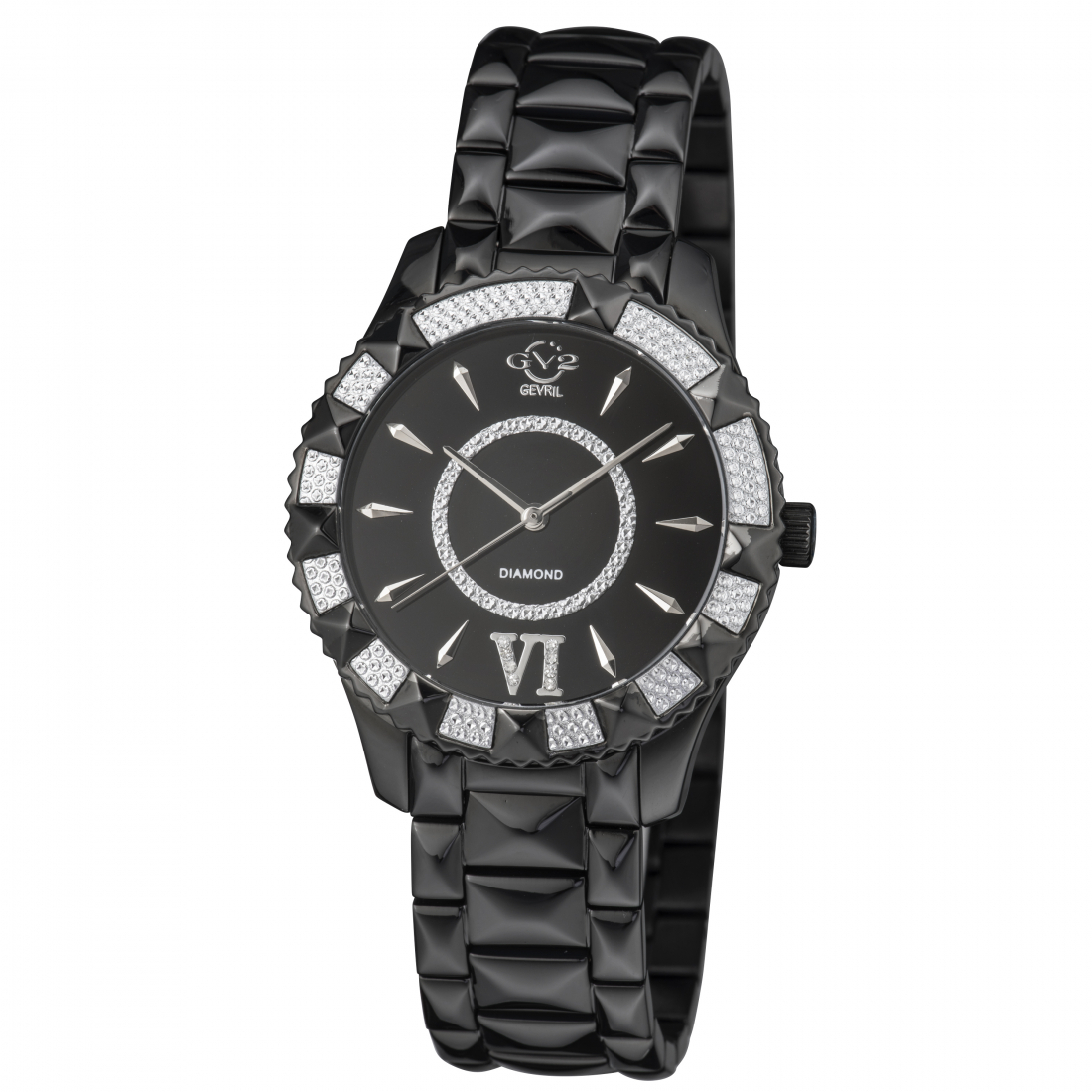 Women's Venice Black Dial IP Black Stainless Steel Watch