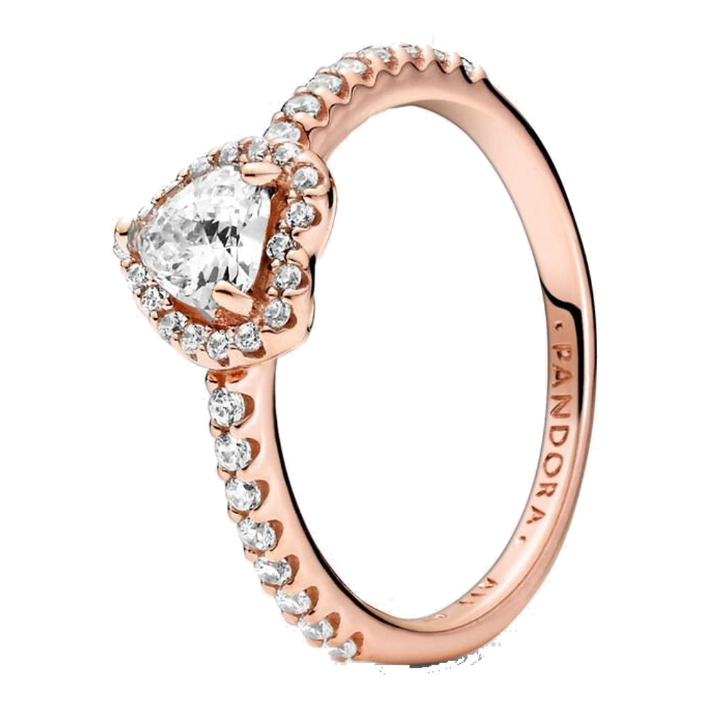 'Sparkling Elevated Heart' Ring für Damen