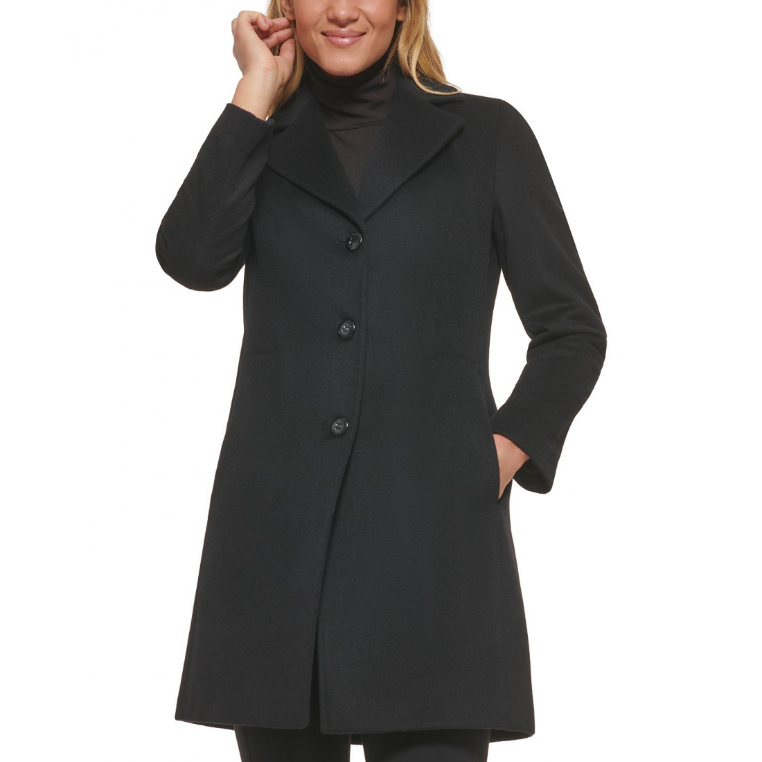 Women's 'Single-Breasted Wool Blend Coat' Coat