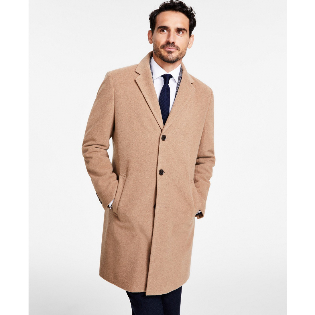 Manteau 'Addison Wool-Blend Trim Fit' pour Hommes