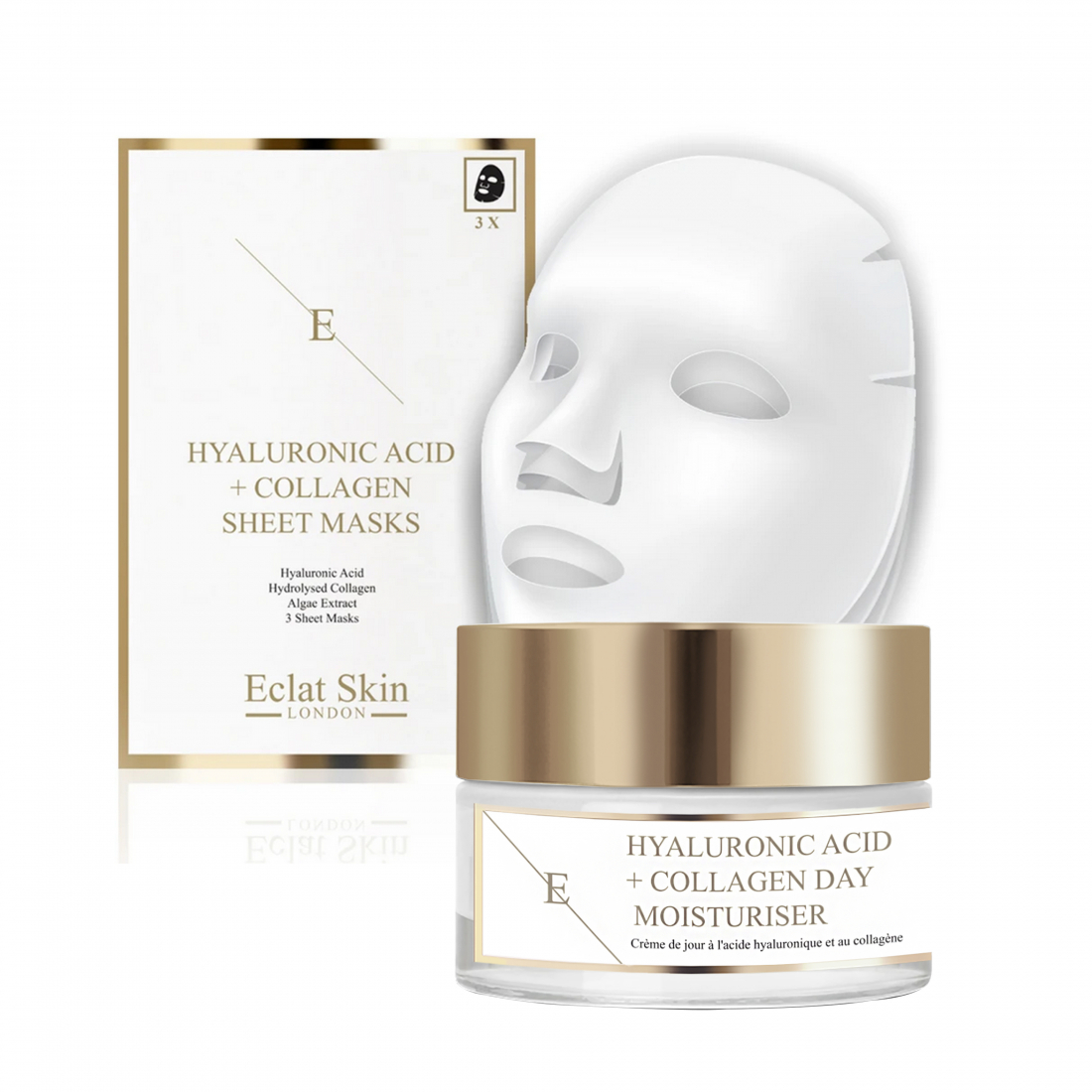 Crème de jour, Masque en feuille 'Hyaluronic Acid & Collagen'
