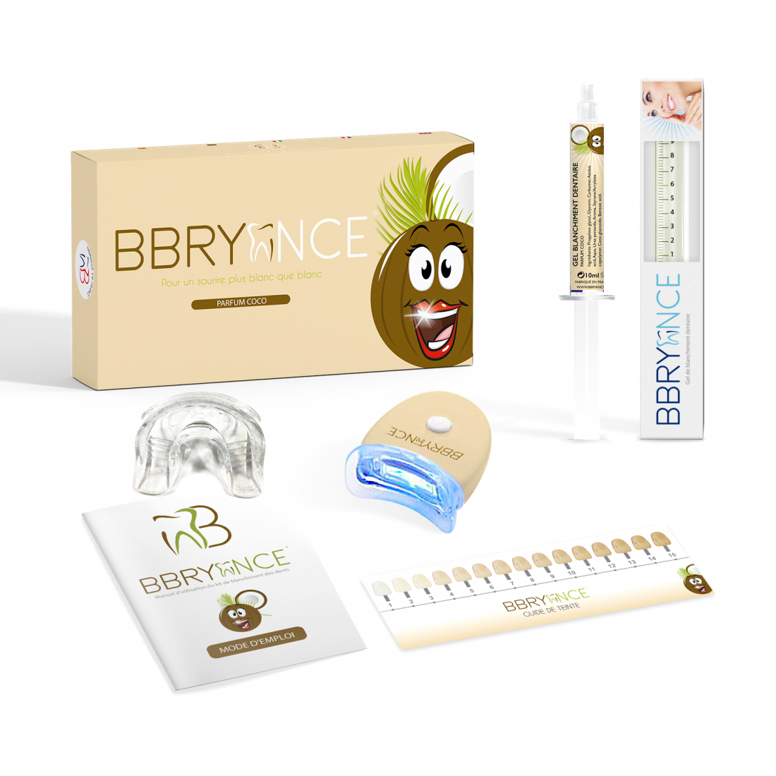 Kit de blanchiment des dents - Coconut 5 Pièces