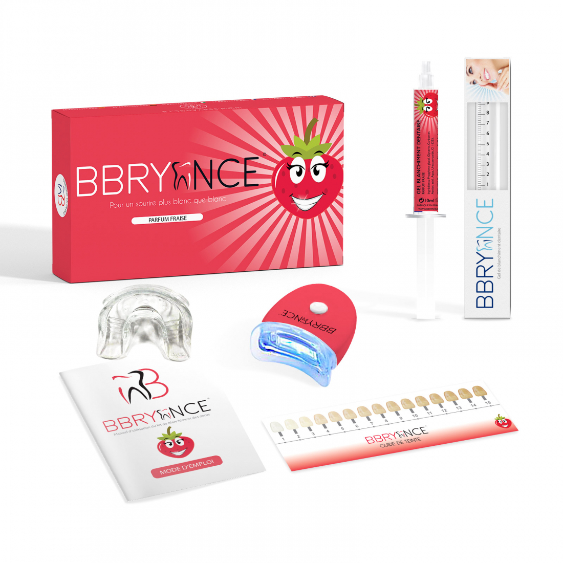 Kit de blanchiment des dents - Strawberry 5 Pièces