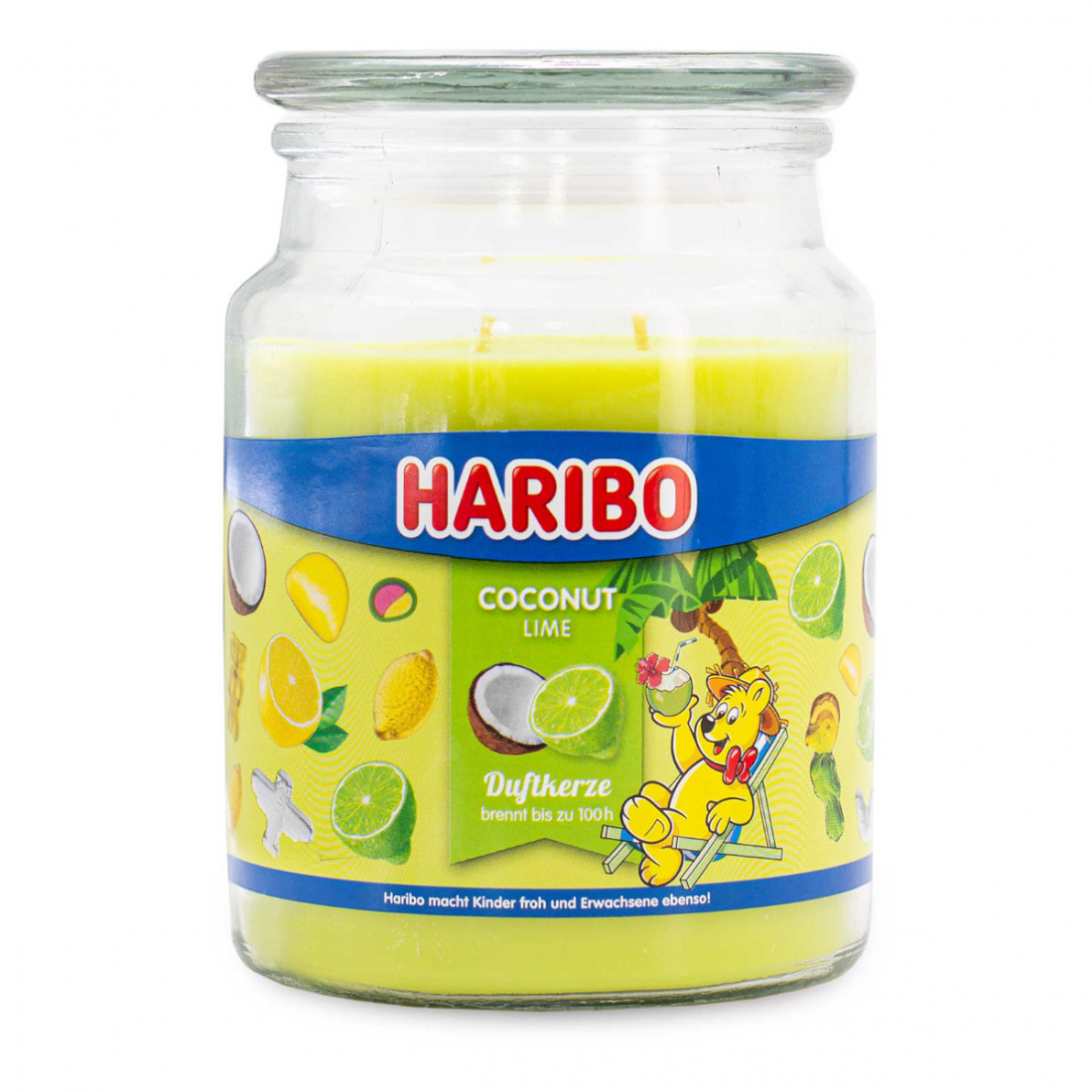 Bougie 2 mèches 'Haribo Coconut Lime' - 510 g