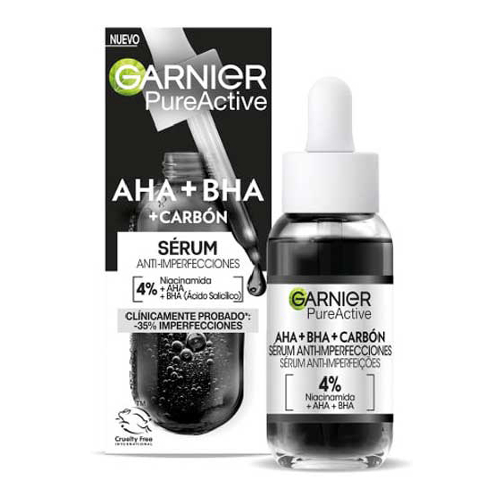 'Pure Active With Niacinamide, AHA, BHA & Charcoal' Blemish Treatment Serum - 30 ml