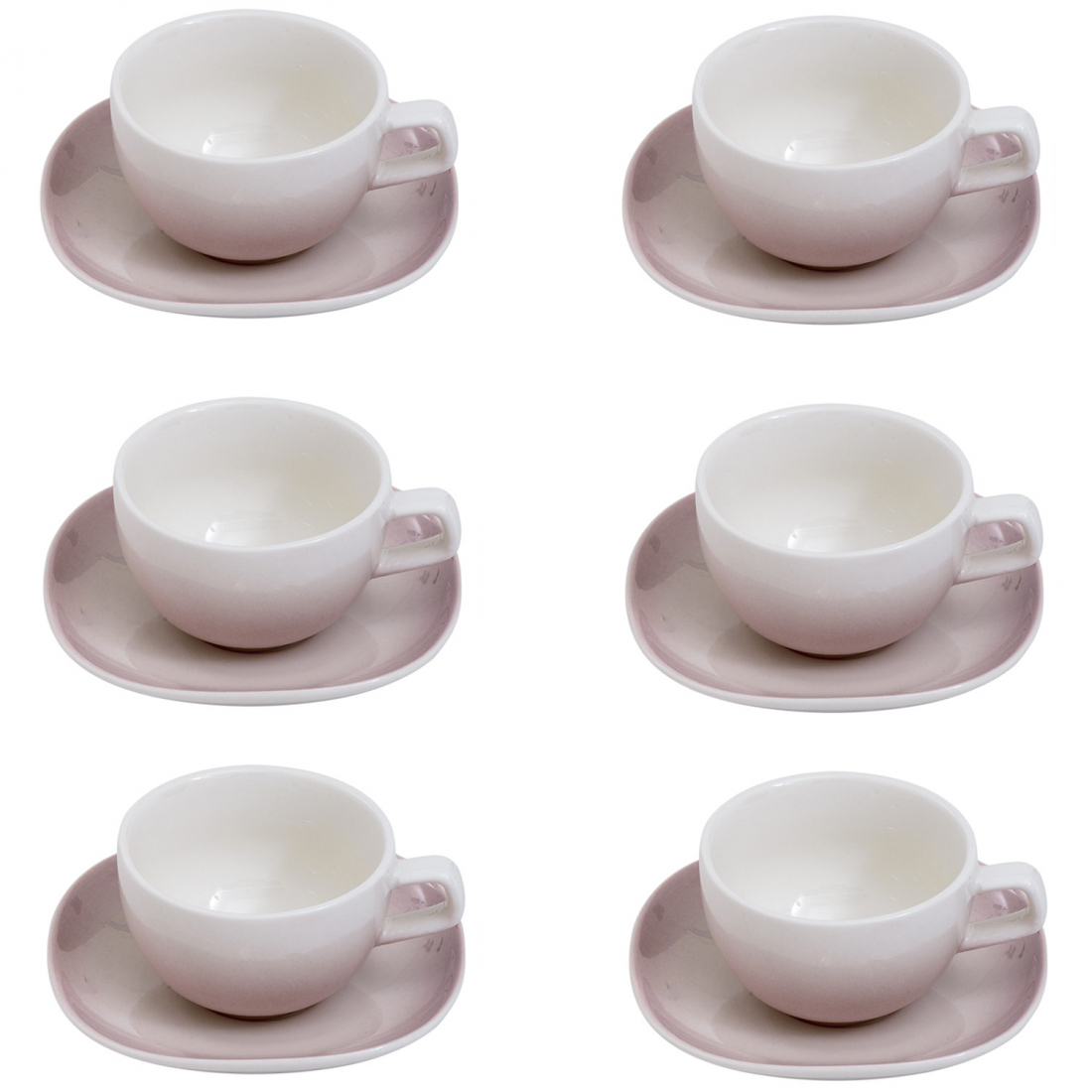 'Spring' Coffee Cup & Saucer Set - 80 ml, 6 Pieces