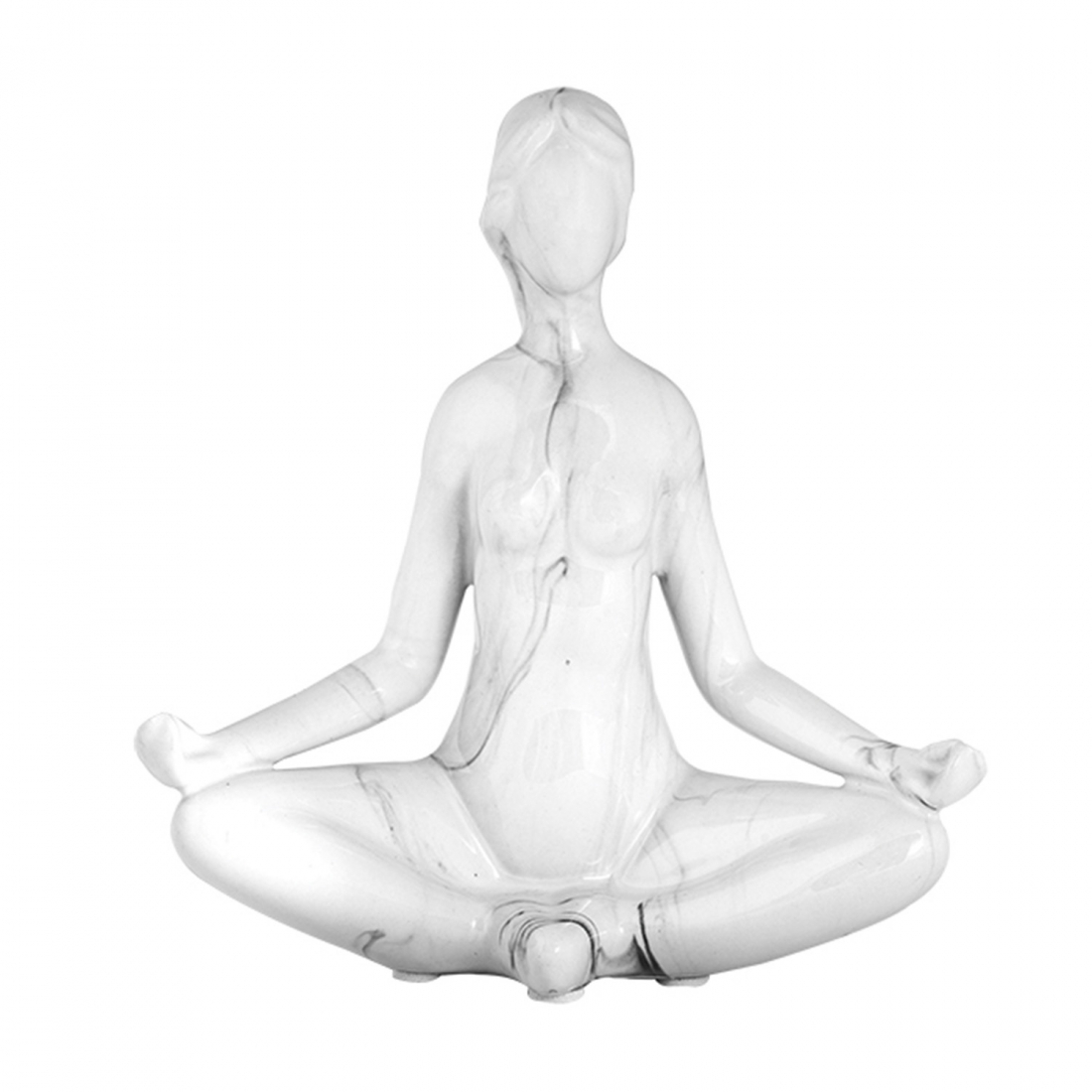 Sculpture 'Oriente Yoga Marble Effect' - 15 x 8 cm