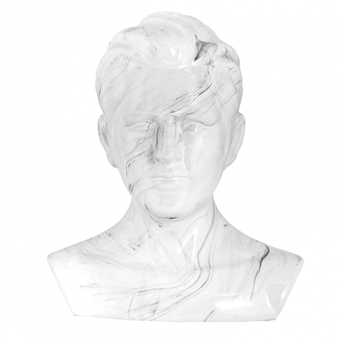 'Oriente Face Man Marble' Sculpture - 21 x 13 cm