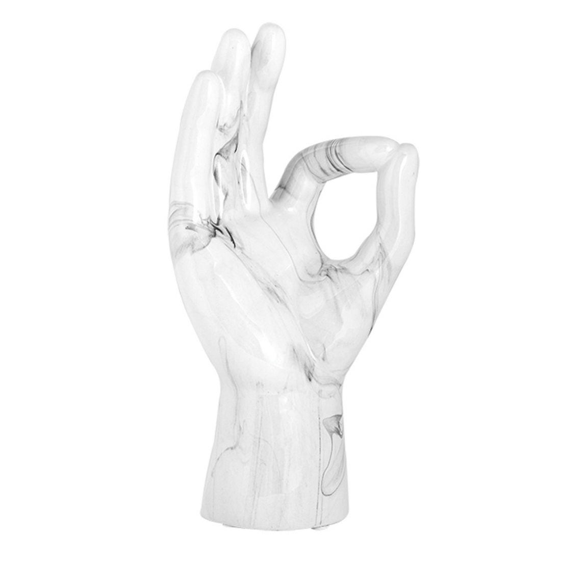 Sculpture 'Oriente Hand Ok Marble Effect' - 13 cm