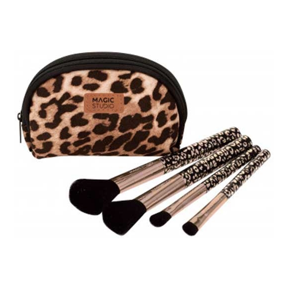 Set de pinceaux de maquillage 'Wild Safari Savage' - 5 Pièces