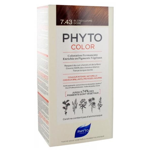 'Phytocolor' Permanent Colour - 7.43 Golden Copper Blond